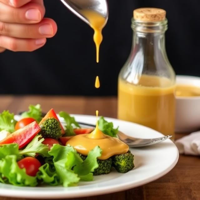 Maple syrup dressing with Dijon mustard