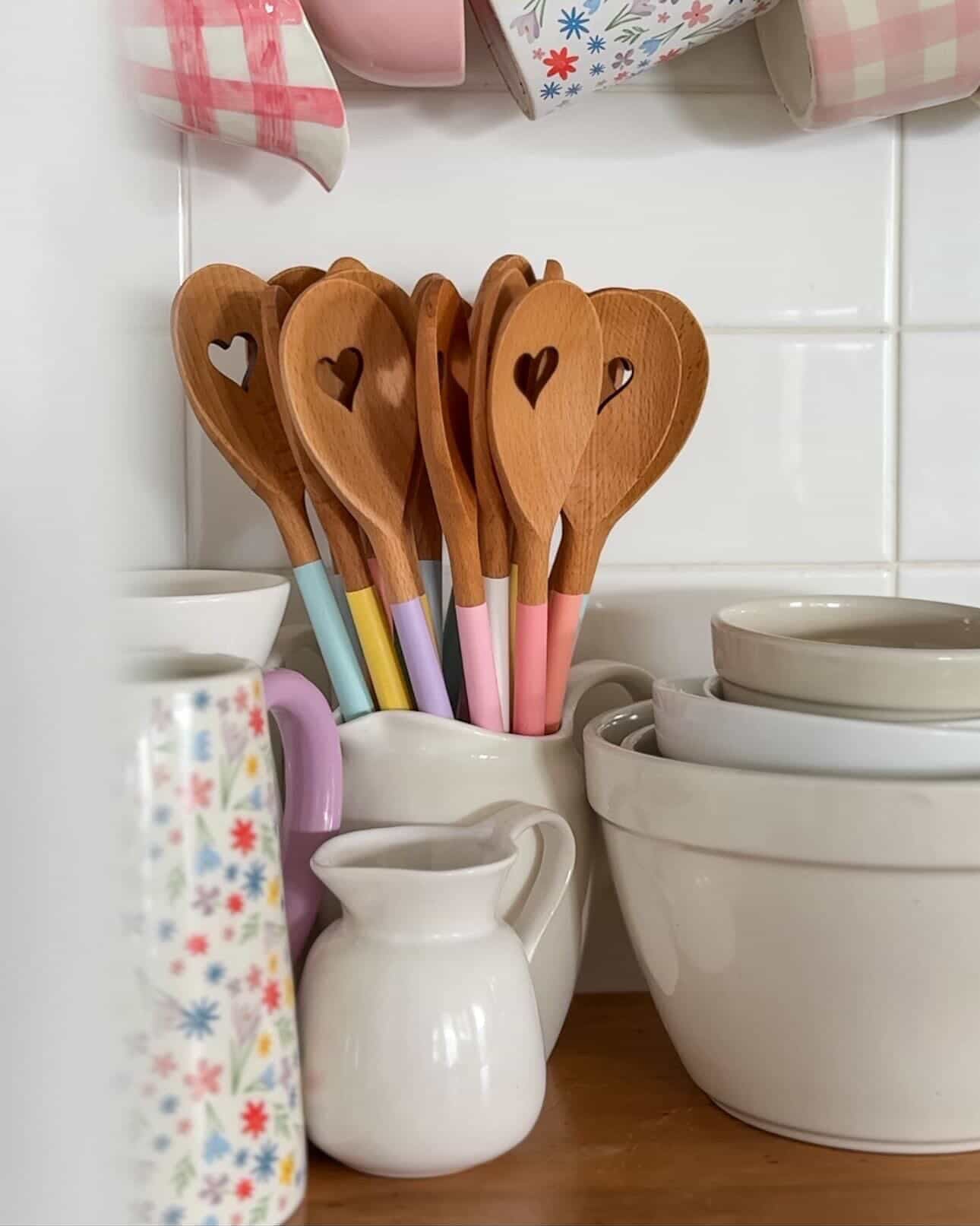 Hand-Painted Wooden Heart Spoon