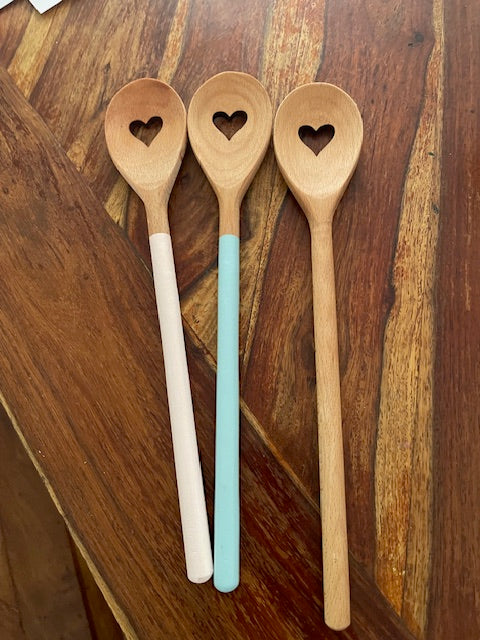 Hand-Painted Wooden Heart Spoon