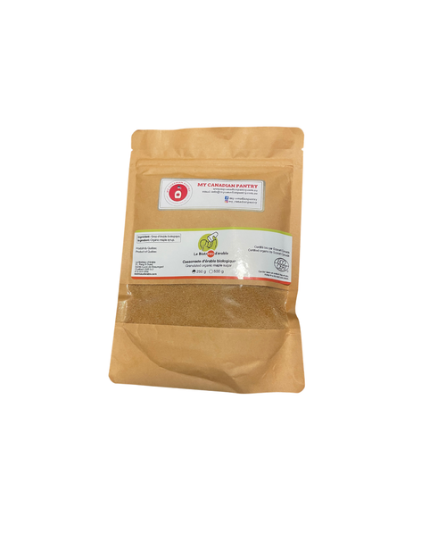 maple sugar in brown paper bag